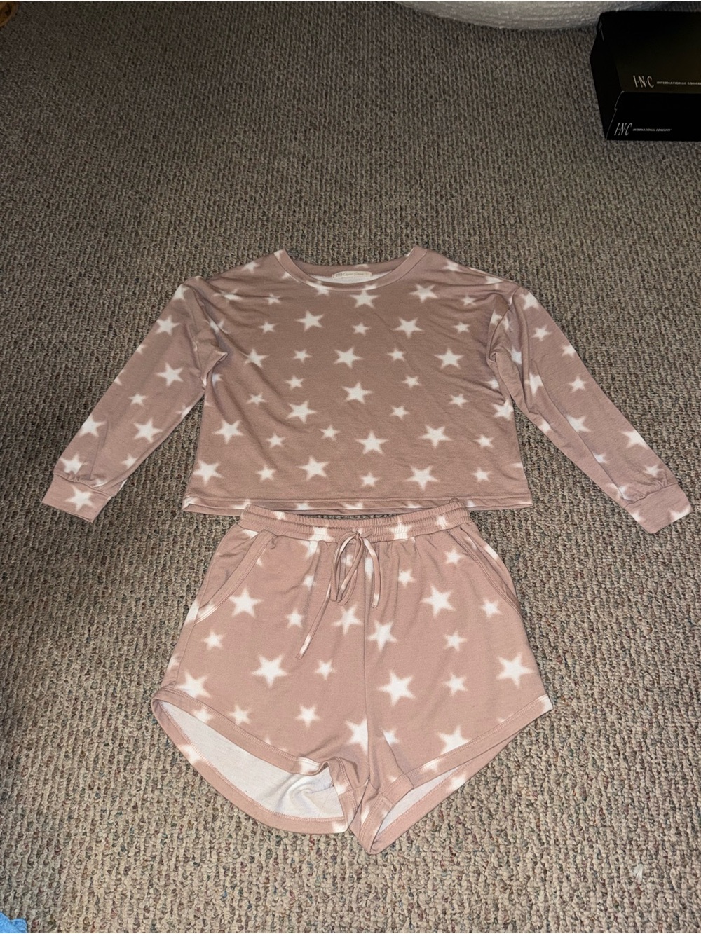 Star-Print Blush Pink Matching Set